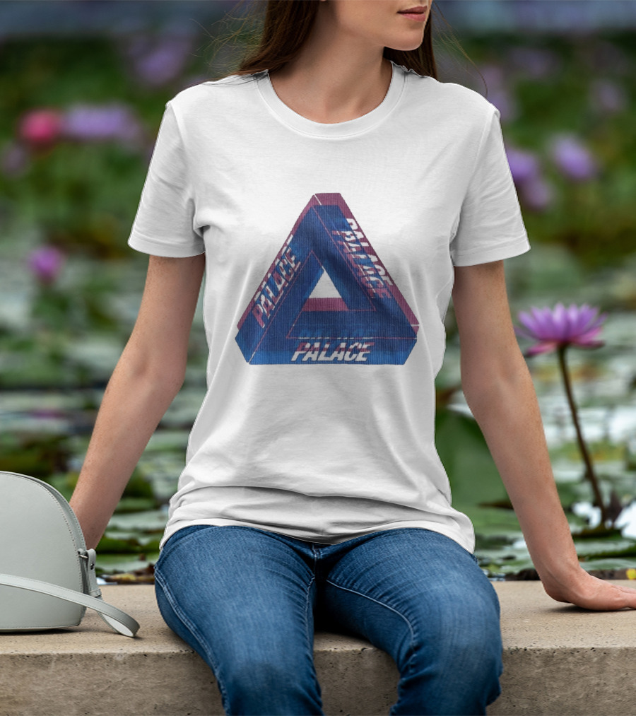 Palace Blur Tri Ferg Optical Illusion Triangles T-Shirt