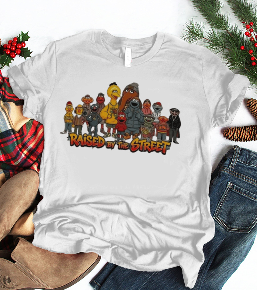 Raised By The Street Vintage Cartoon Characters Collection T-Shirt