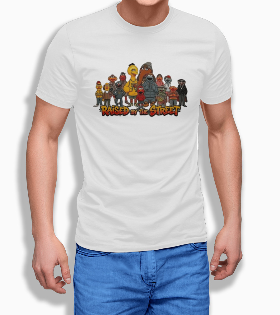Raised By The Street Vintage Cartoon Characters Collection T-Shirt