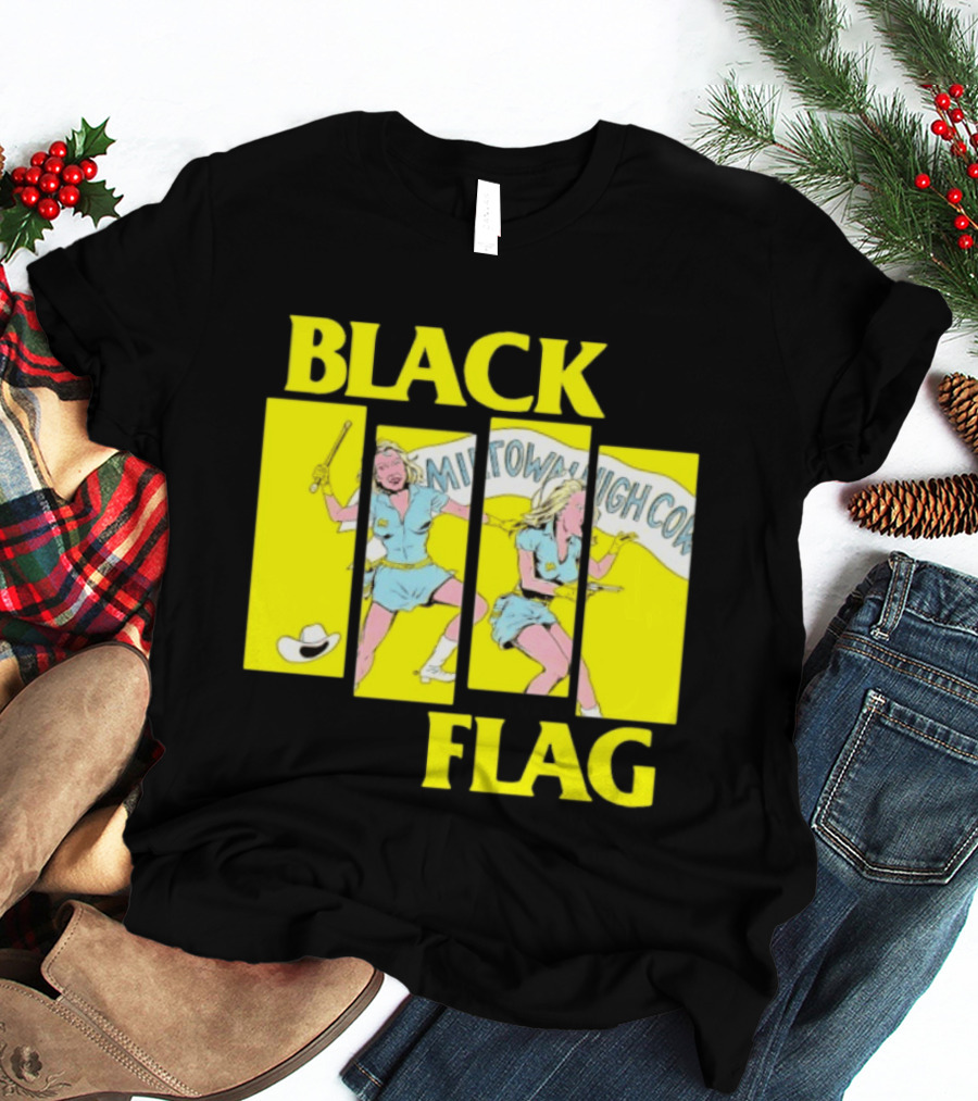 Black Flag Midtown High Comix Punk Rock Mid 20th Century T-Shirt
