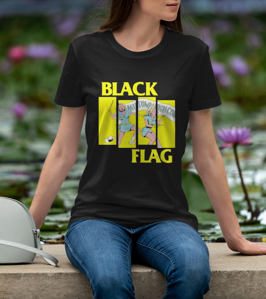 Black Flag Midtown High Comix Punk Rock Mid 20th Century T-Shirt