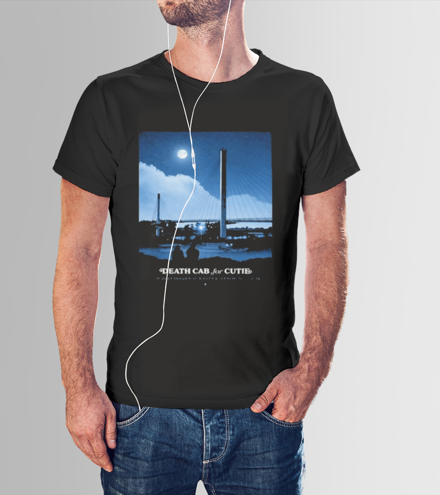 Death Cab For Cutie Council Bluffs IA 2026 Bridge Moonlit T-Shirt