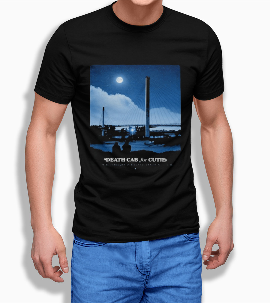Death Cab For Cutie Council Bluffs IA 2026 Bridge Moonlit T-Shirt