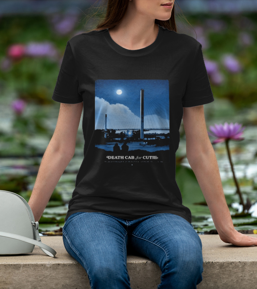 Death Cab For Cutie Council Bluffs IA 2026 Bridge Moonlit T-Shirt