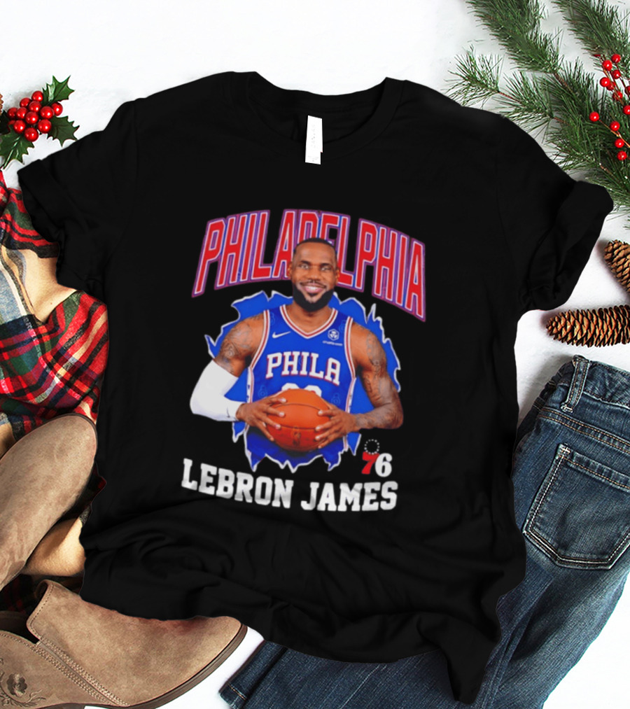 Philadelphia 76ers LeBron James Basketball Jersey Fan T-Shirt