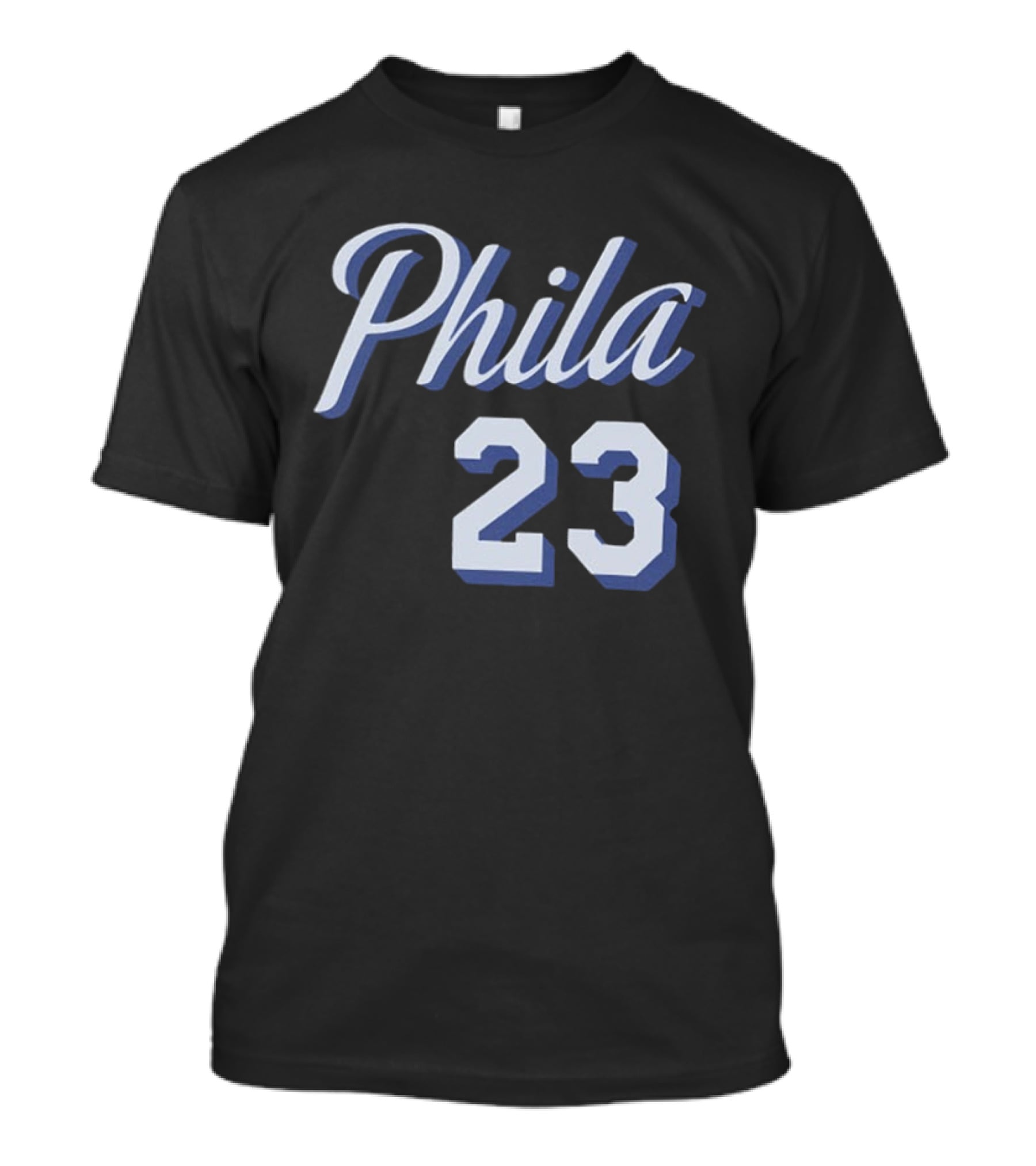 LeBron James 23 Phila 23 Philadelphia 76ers NBA Basketball Two Sided T-Shirt