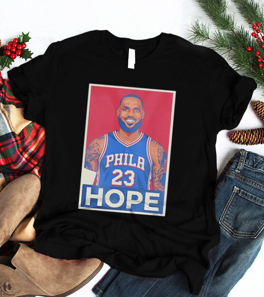 LeBron James 23 Phila Hope Basketball Jersey T-Shirt