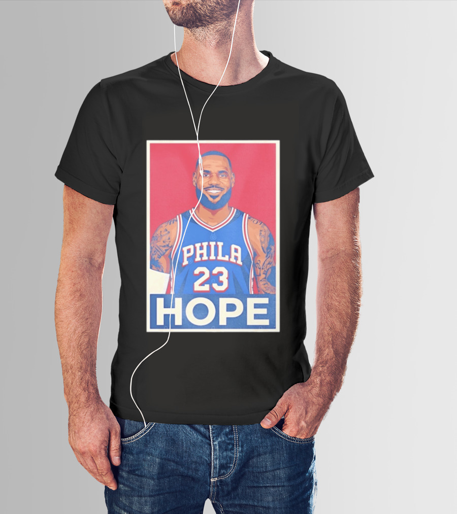 LeBron James 23 Phila Hope Basketball Jersey T-Shirt
