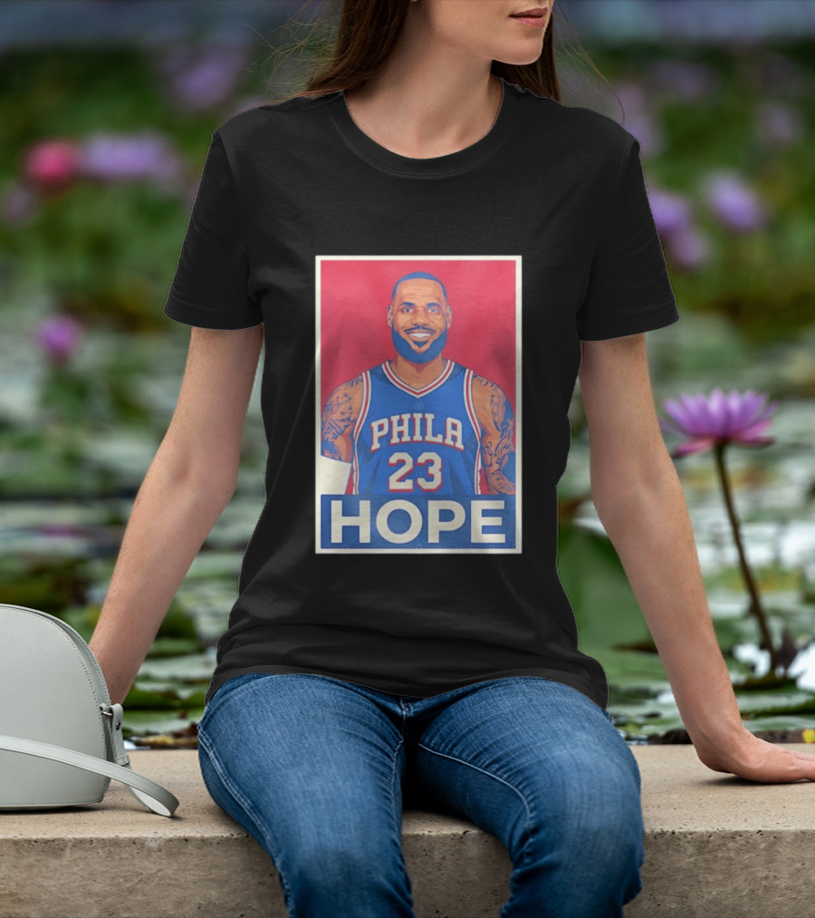 LeBron James 23 Phila Hope Basketball Jersey T-Shirt