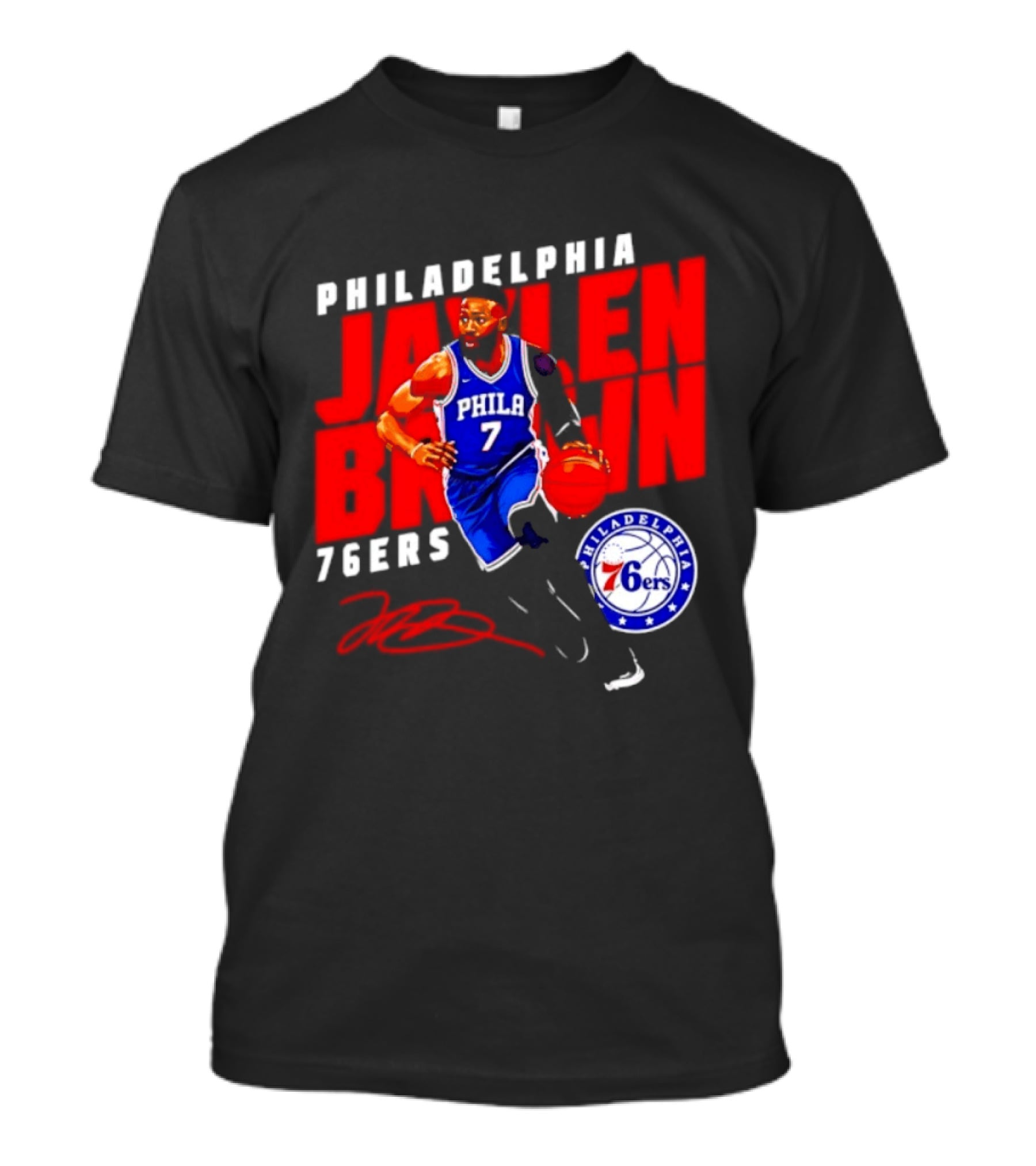 Philadelphia 76ers NBA Jalen Brown 7 Signature T-Shirt