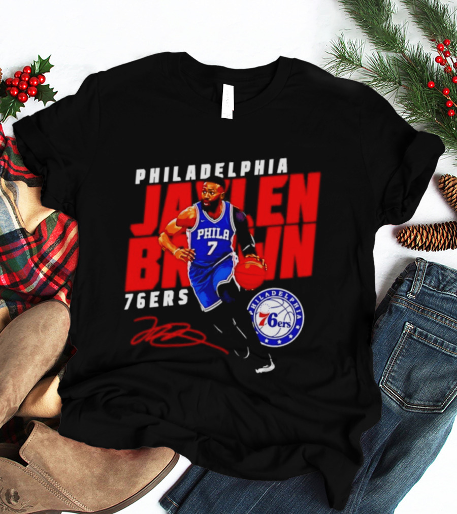 Philadelphia 76ers NBA Jalen Brown 7 Signature T-Shirt