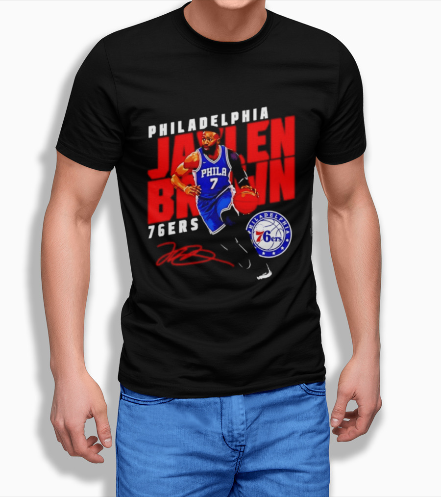 Philadelphia 76ers NBA Jalen Brown 7 Signature T-Shirt