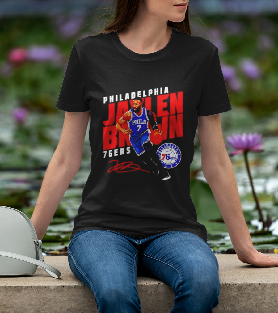 Philadelphia 76ers NBA Jalen Brown 7 Signature T-Shirt