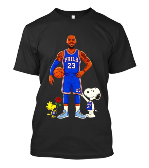 LeBron James Snoopy Woodstock Philadelphia Phila 23 Basketball T-Shirt