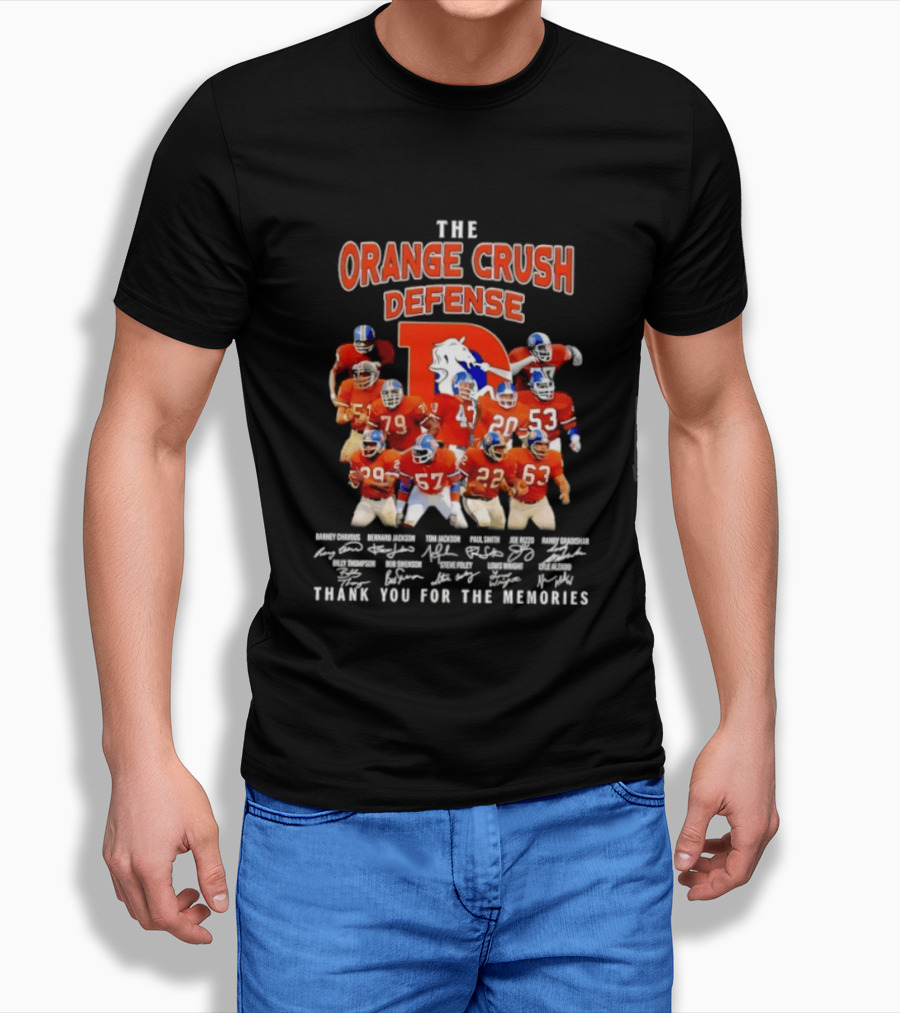 The Orange Crush Defense Denver Broncos Thank You For The Memories T-Shirt