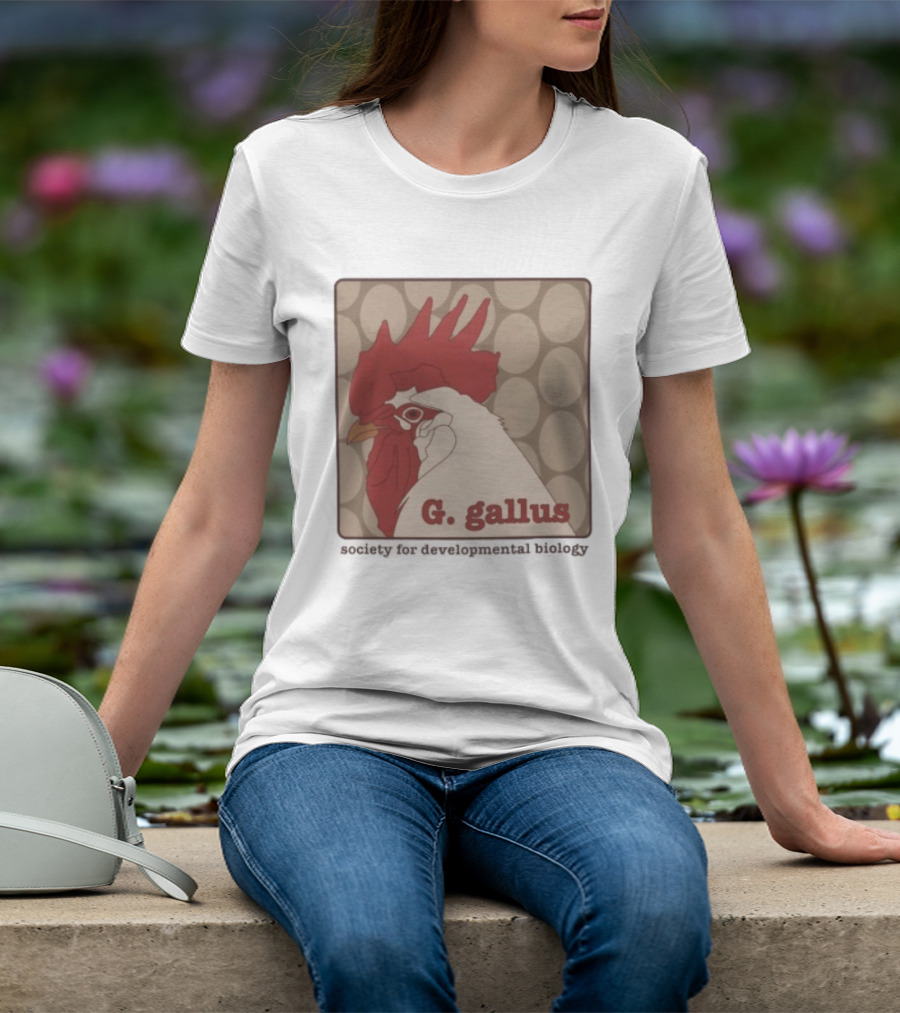 G Gallus Society For Developmental Biology Chicken Rooster Oval T-Shirt