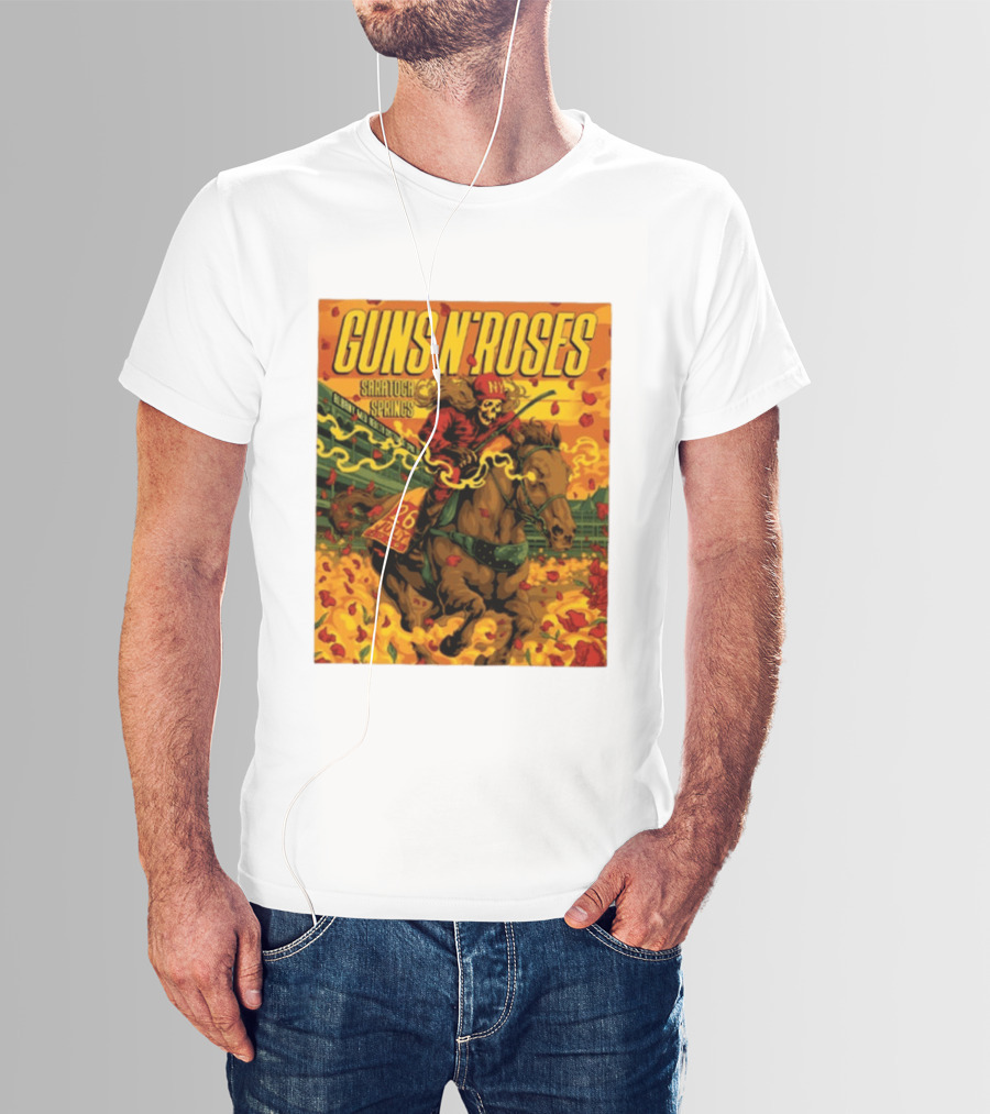 Guns N' Roses Saratoga Springs July 26 2026 Equestrian Skull Rider NY Event T-Shirt