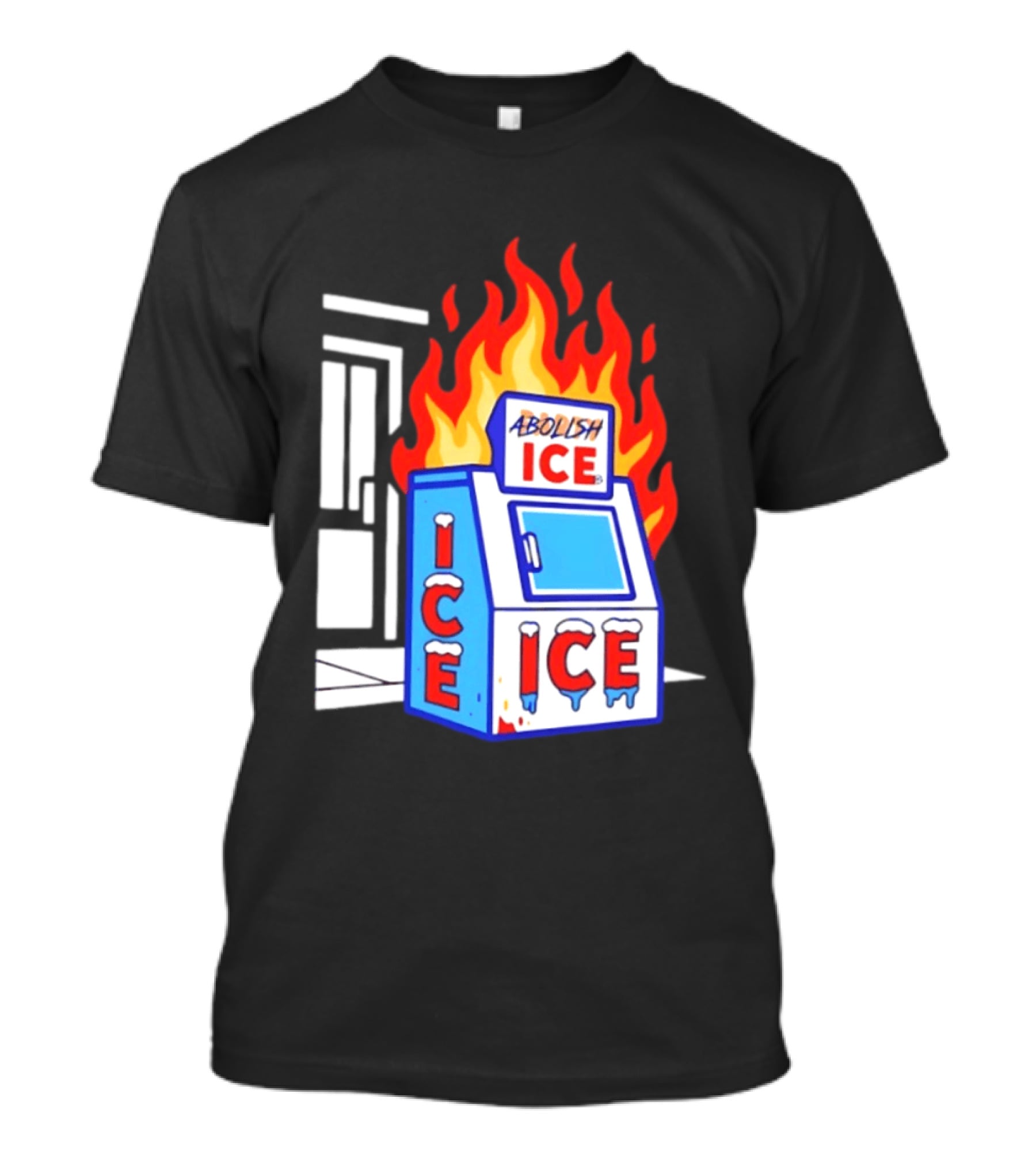 Abolish ICE Fiery Vending Machine Protest Activism T-Shirt