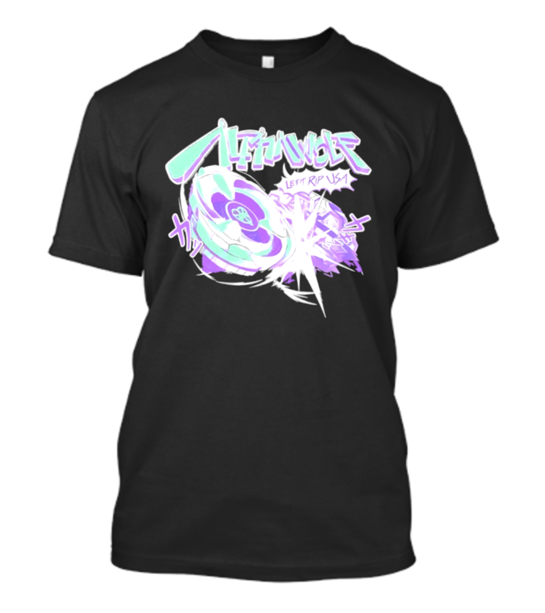 Alpha Wolf Left Rip USA Beyblade Anime Burst T-Shirt
