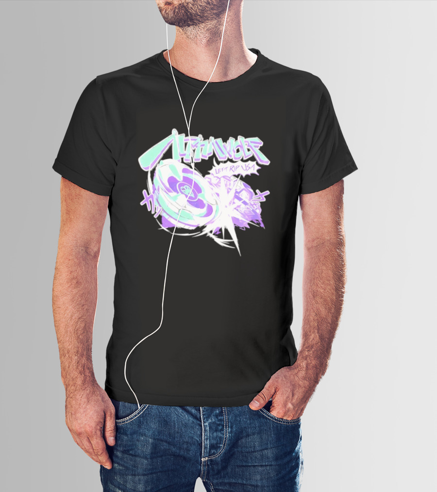 Alpha Wolf Left Rip USA Beyblade Anime Burst T-Shirt