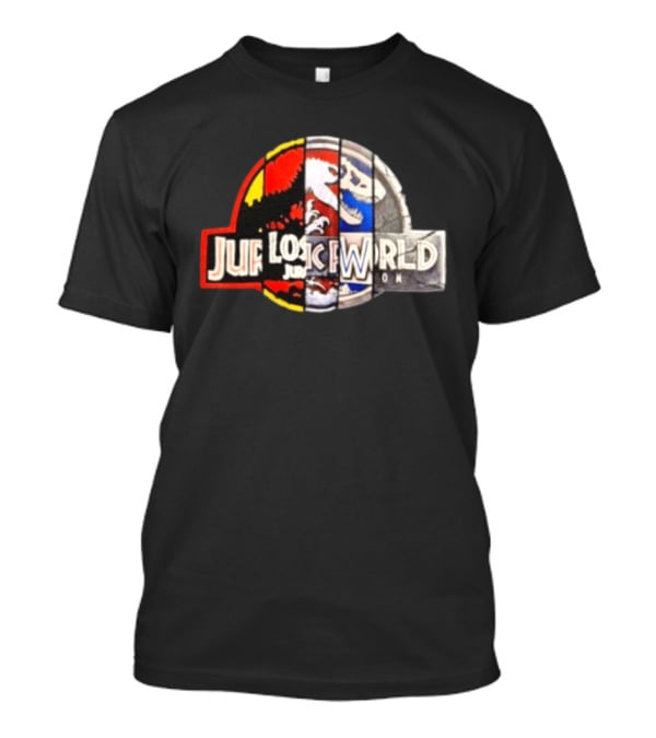 Jurassic Park Lost World Jurassic World Dinosaur Collage T-Shirt