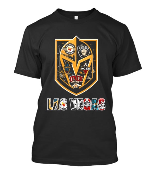 Las Vegas Aviators Raiders Lights FC Aces UNLV Collaboration Emblems T-Shirt