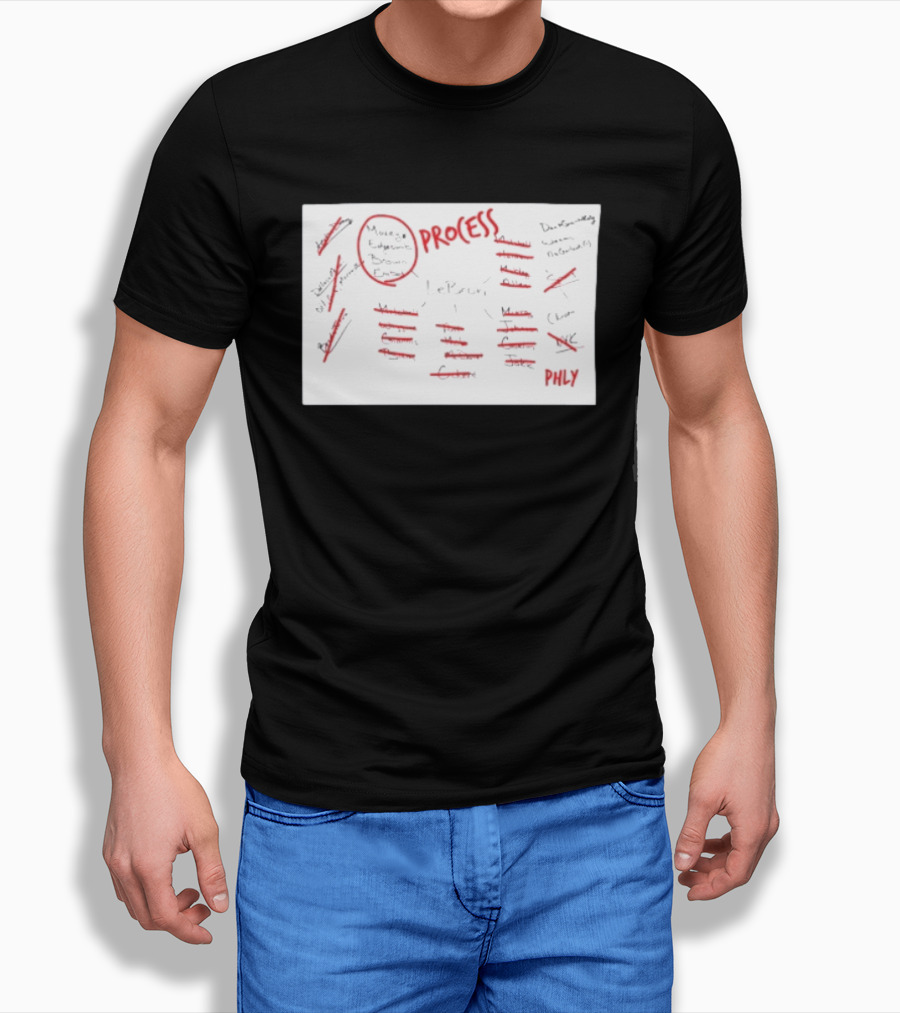 LeBron Process NBA Player List Philadelphia Basketball T-Shirt