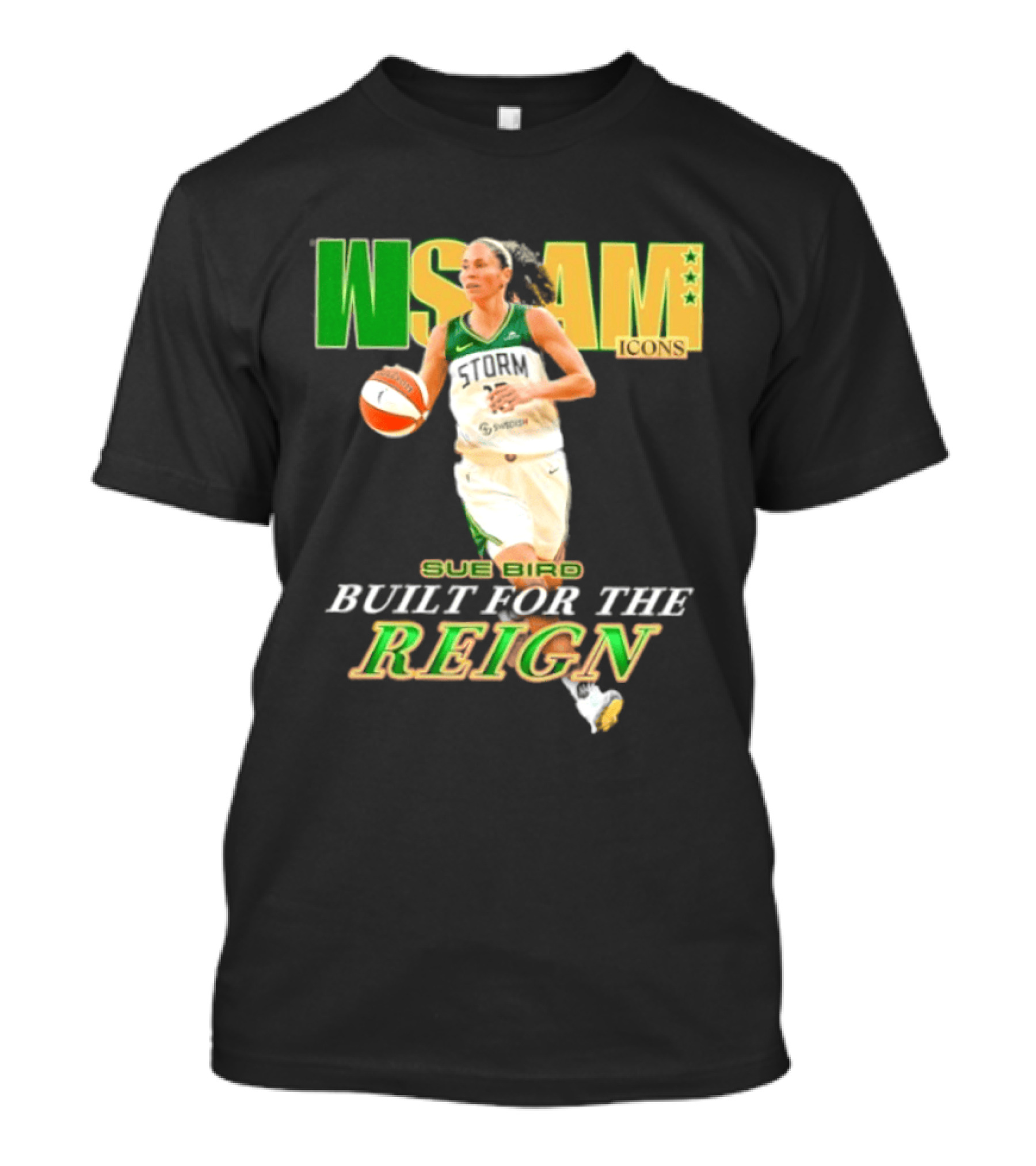 WNBA Icons Sue Bird Seattle Built For The Reign T-Shirt