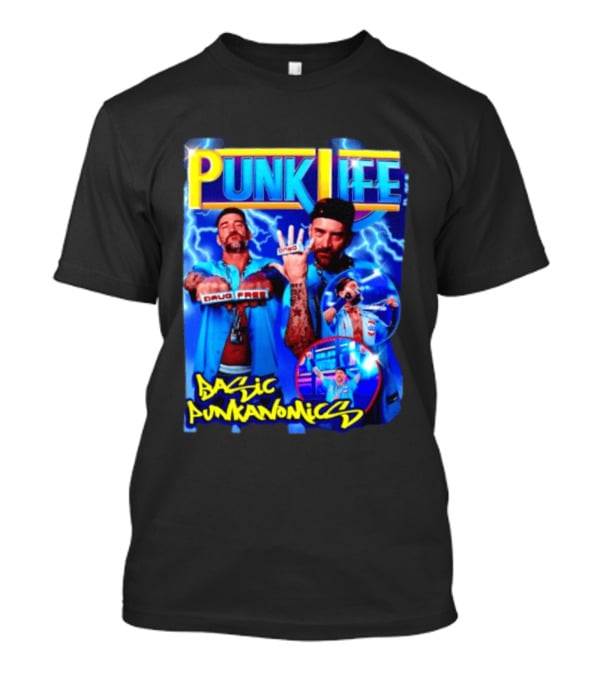 Punk Life Basic Punkanomics Drug Free CM Punk T-Shirt