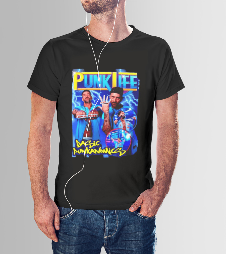 Punk Life Basic Punkanomics Drug Free CM Punk T-Shirt