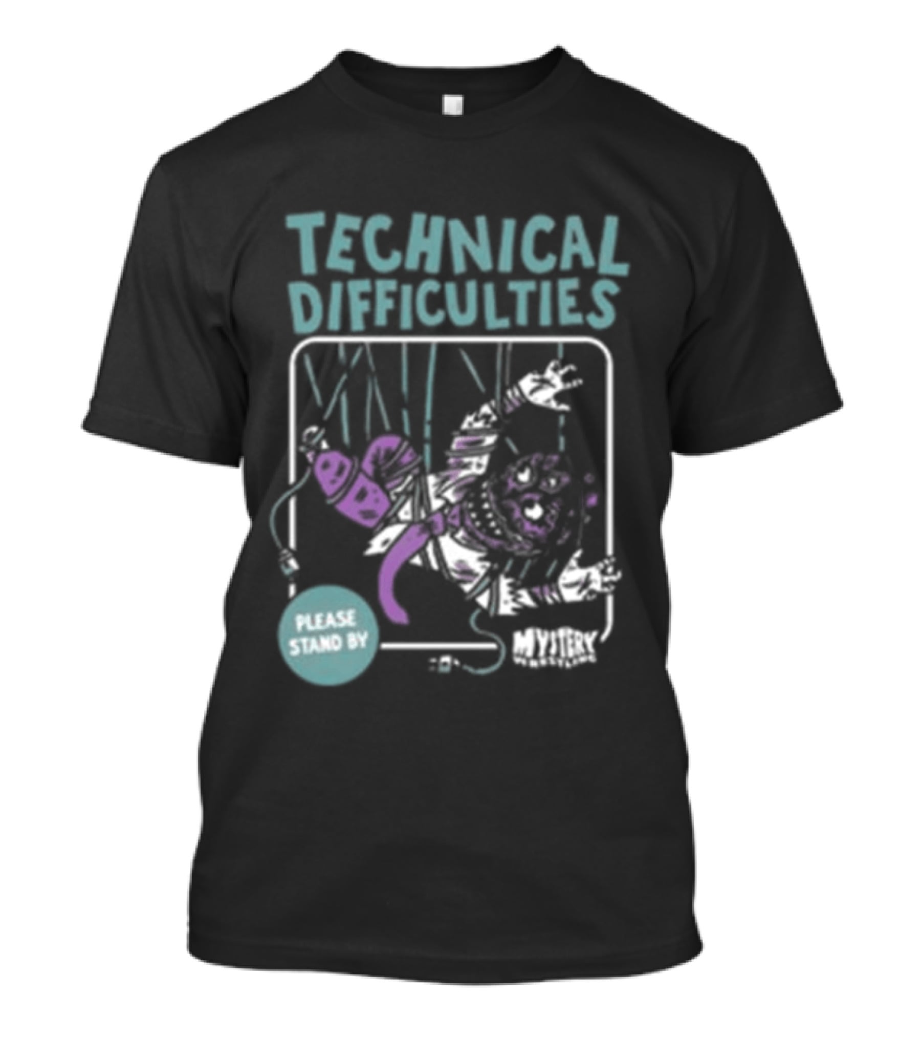 Technical Difficulties Mystery Wrestling Shop Villain Embrace Studio 54 T-Shirt