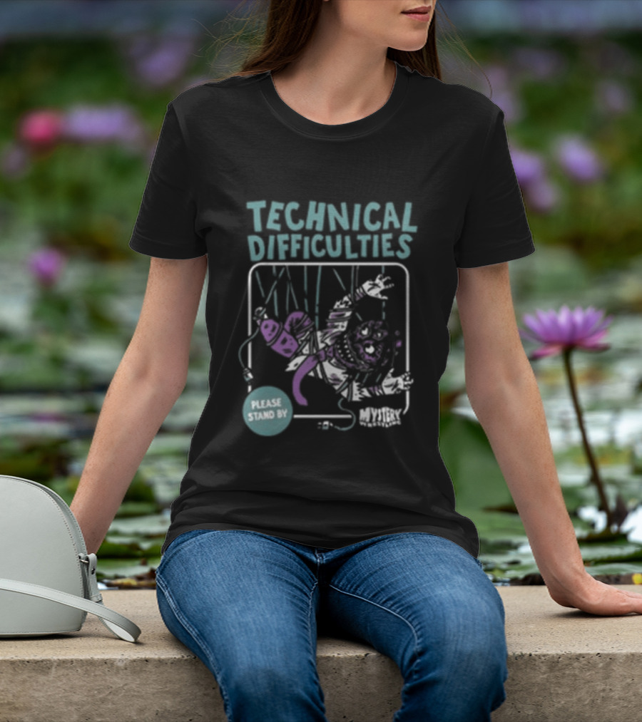 Technical Difficulties Mystery Wrestling Shop Villain Embrace Studio 54 T-Shirt