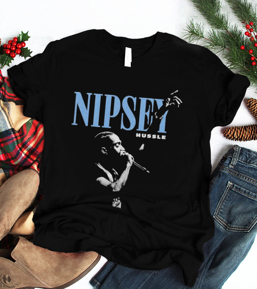 Nipsey Hussle Prolific Blue Microphone T-Shirt