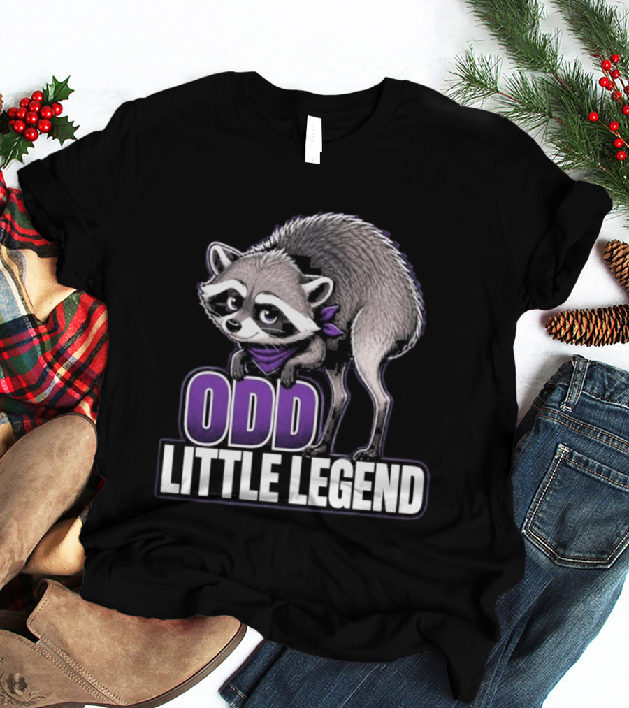 Odd Little Legend Jimothy Raccoon Purple Bandana T-Shirt