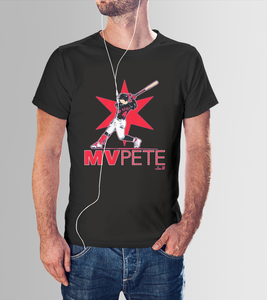 MVPete Baseball Player 4 AFMS Red Star T-Shirt