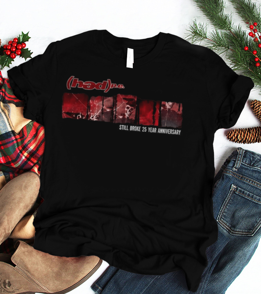 Hedpe 25 Year Anniversary Still Broke Tour Skulls Red Black T-Shirt