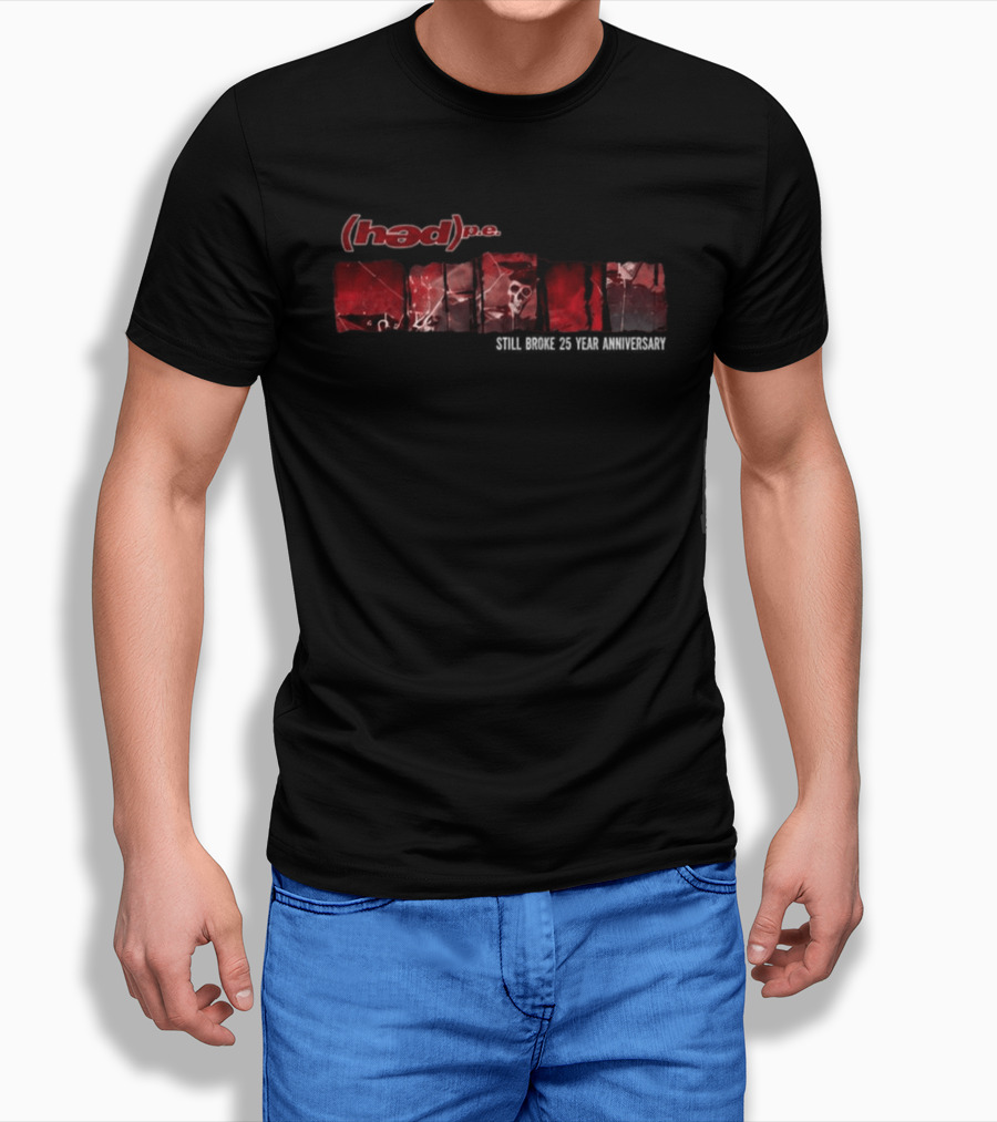 Hedpe 25 Year Anniversary Still Broke Tour Skulls Red Black T-Shirt