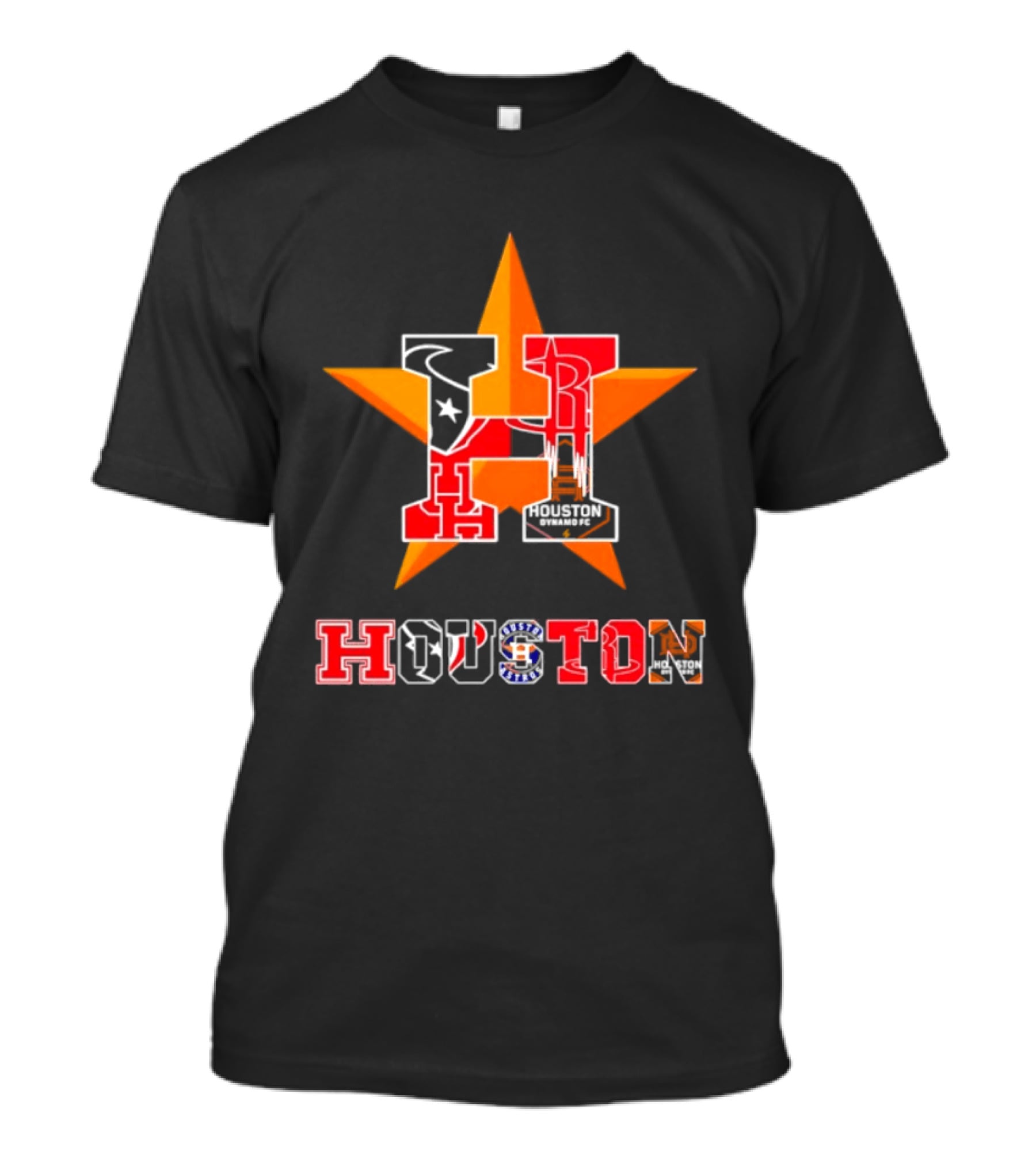 Houston Astros Texans Rockets Dynamo FC Star T-Shirt