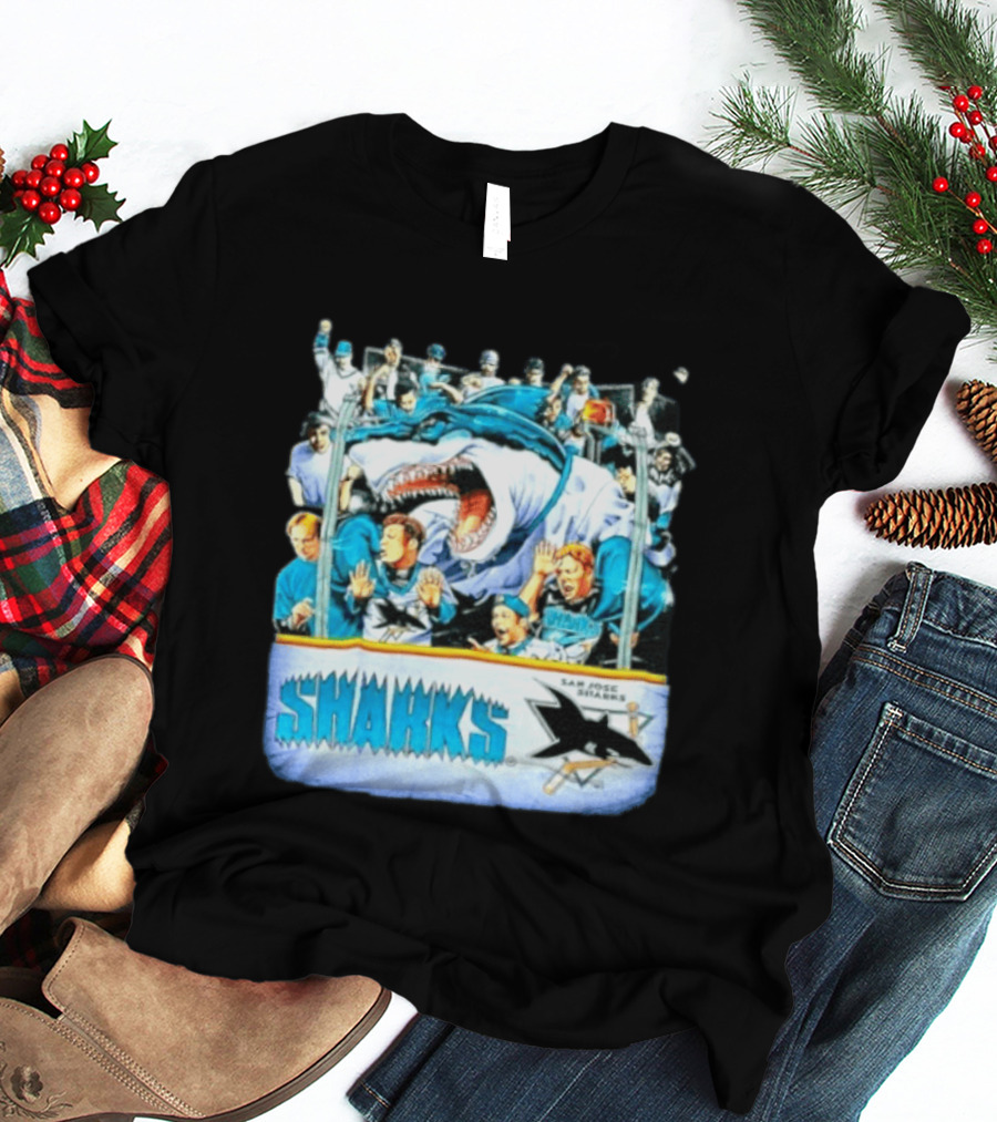 San Jose Sharks NHL Shark Attack Fans Ice Hockey T-Shirt