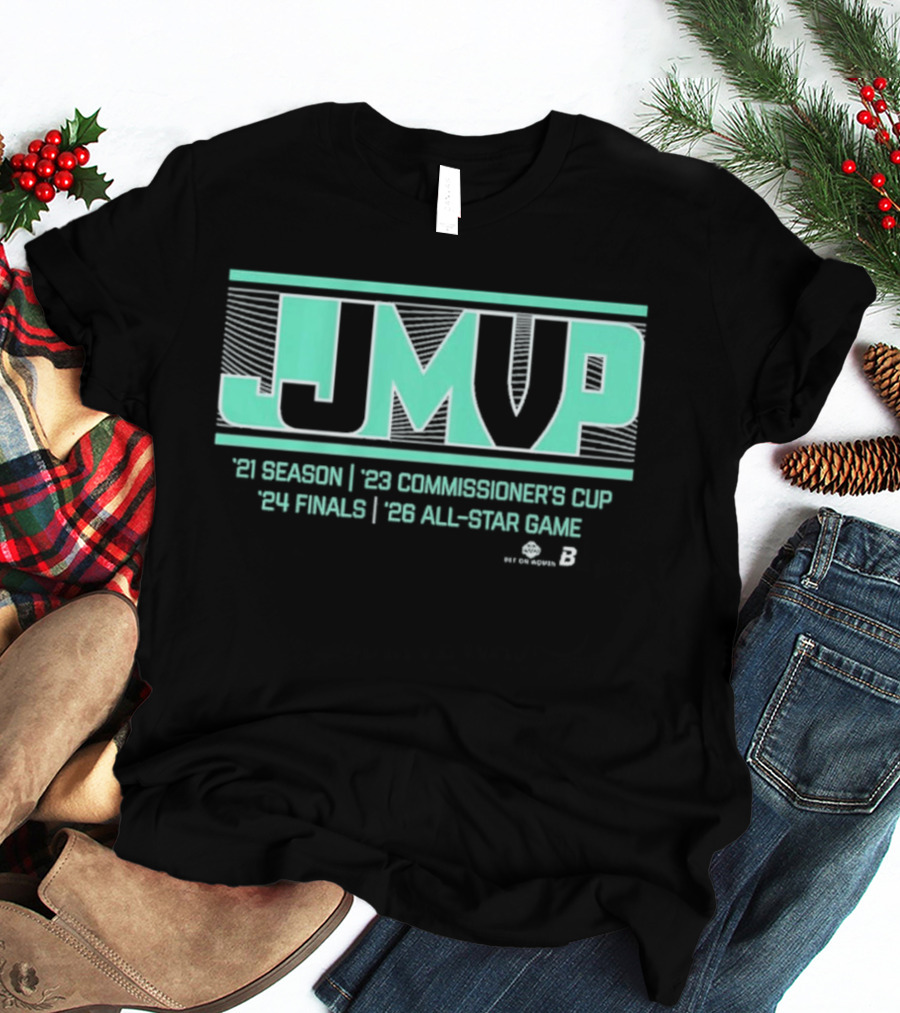 JJ MVP Jonquel Jones 2021 Season 2022 Commissioner's Cup 2021 Finals 2023 All Star Game T-Shirt