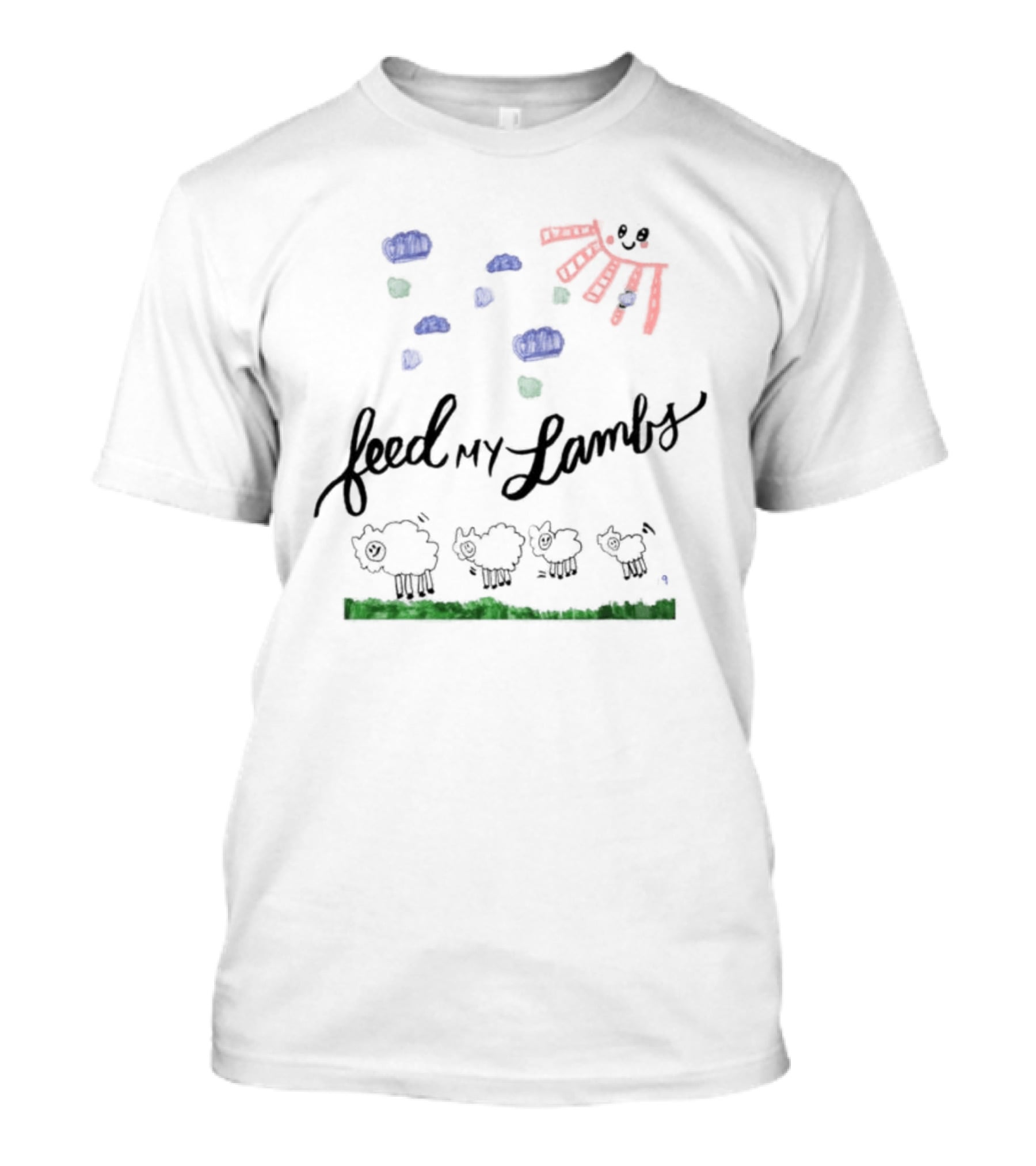 2819 Store Feed My Lambs Sheep Clouds Sun T-Shirt