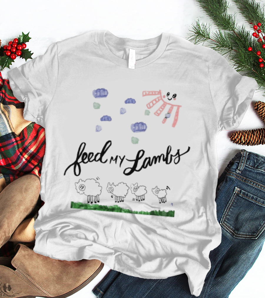 2819 Store Feed My Lambs Sheep Clouds Sun T-Shirt