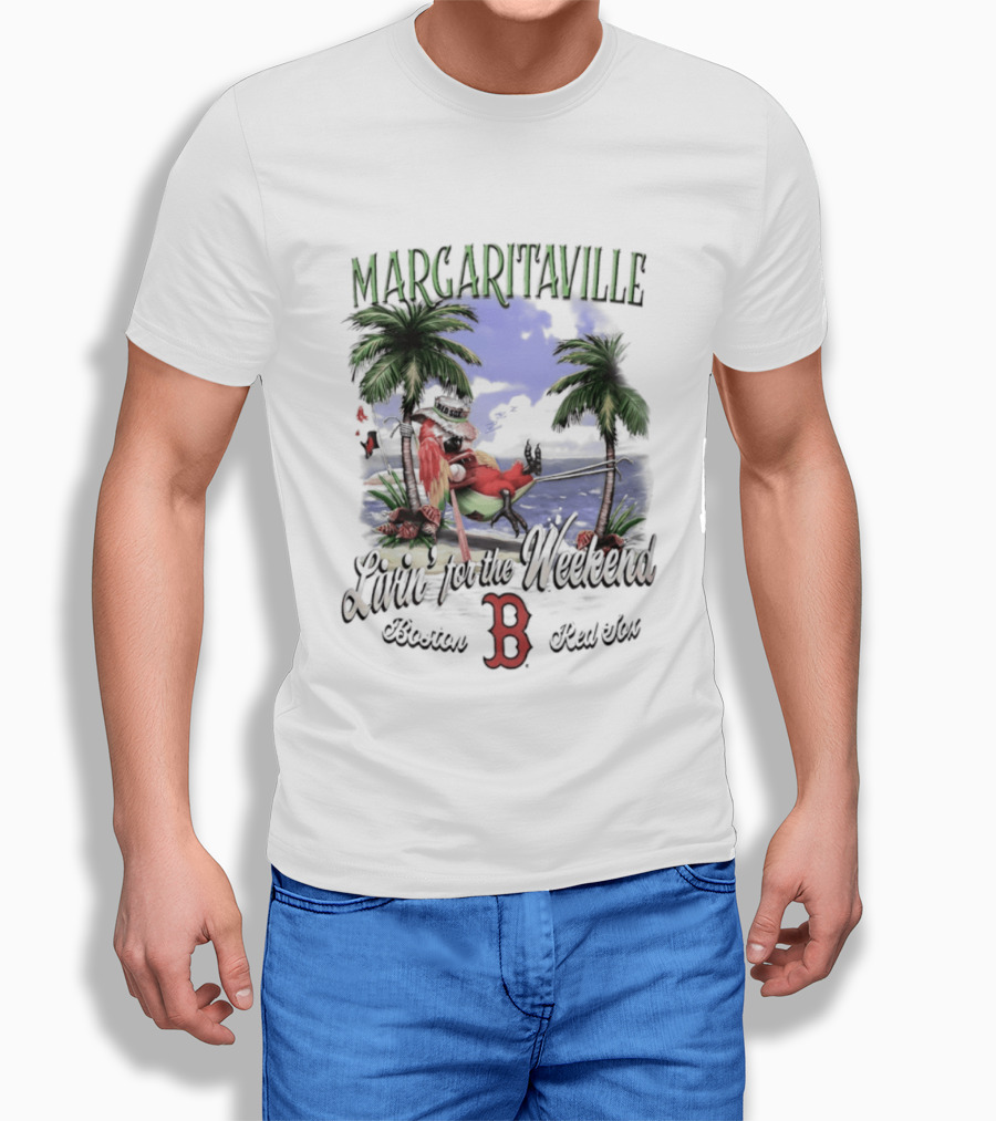 Margaritaville Livin' For The Weekend Boston Red Sox B T-Shirt