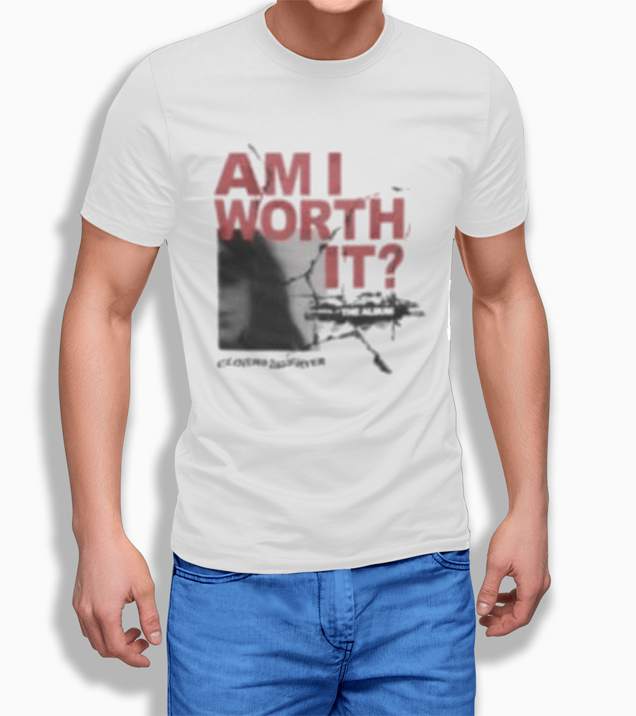Clover's Daughter Am I Worth It Black And White T-Shirt
