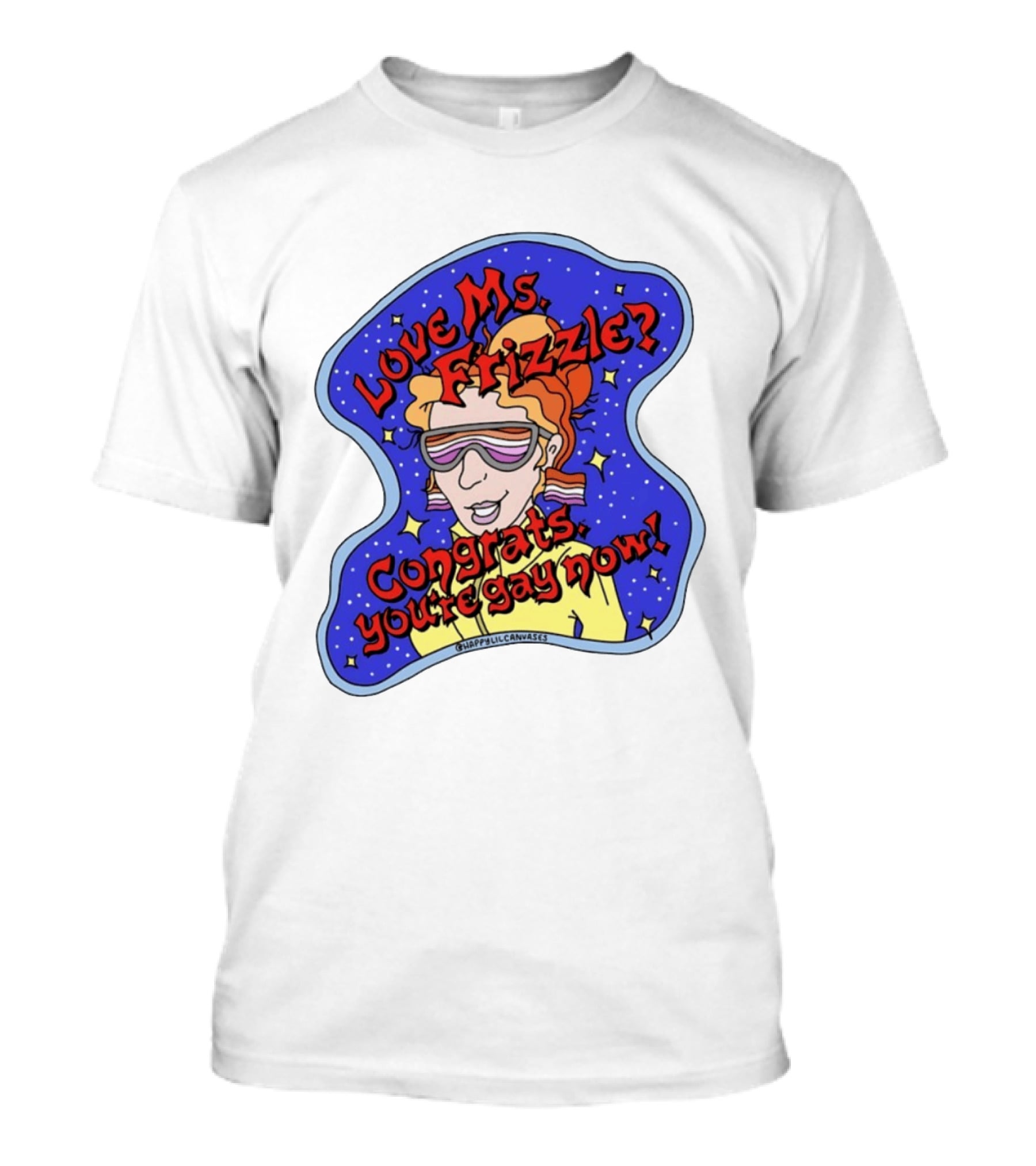 Love Ms Frizzle Congrats You're Gay Now Retro Space T-Shirt