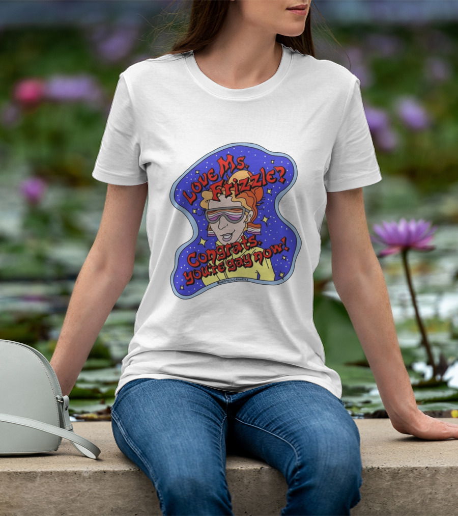 Love Ms Frizzle Congrats You're Gay Now Retro Space T-Shirt