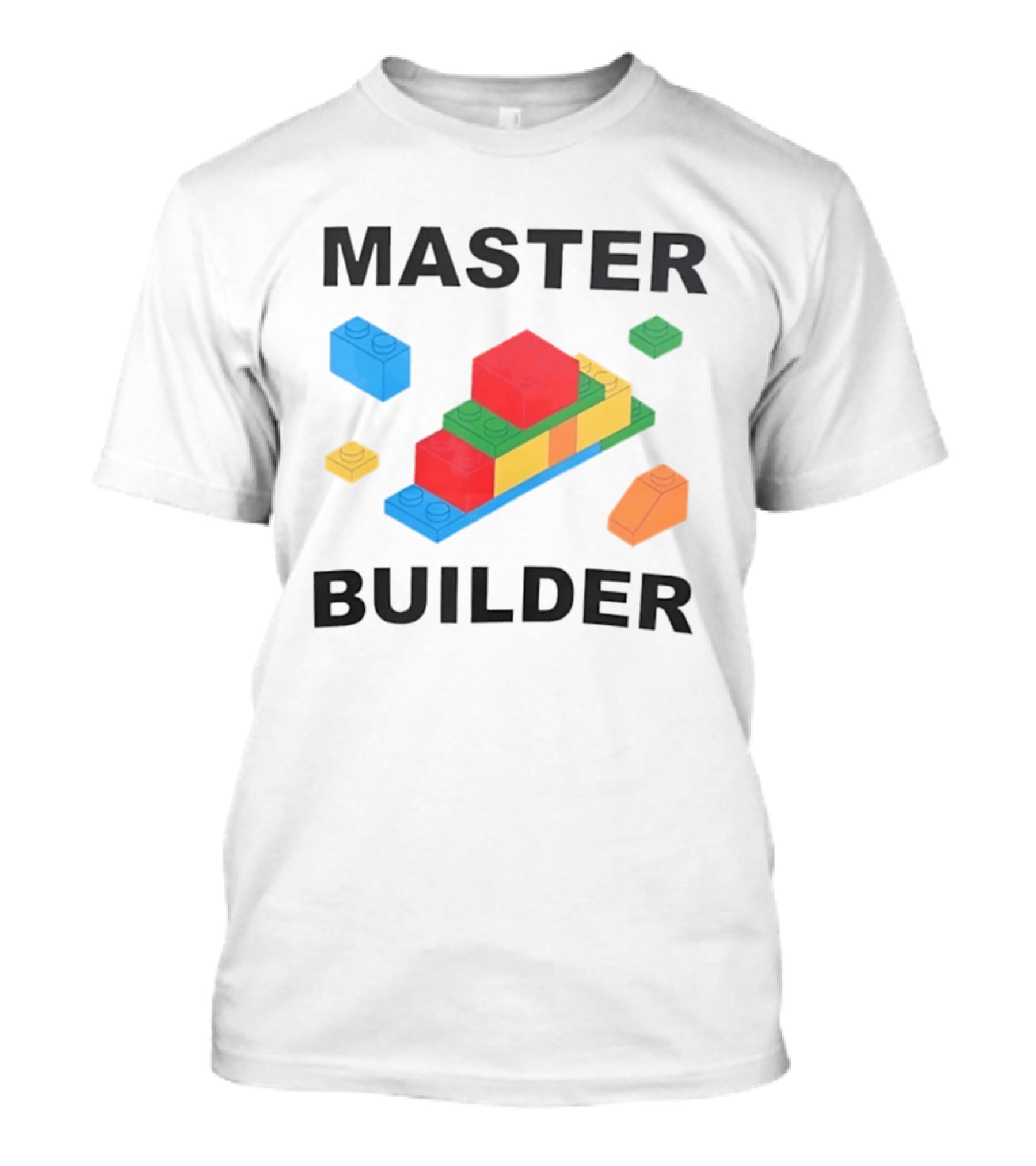 Master Builder Colorful Bricks Construction Fun T-Shirt