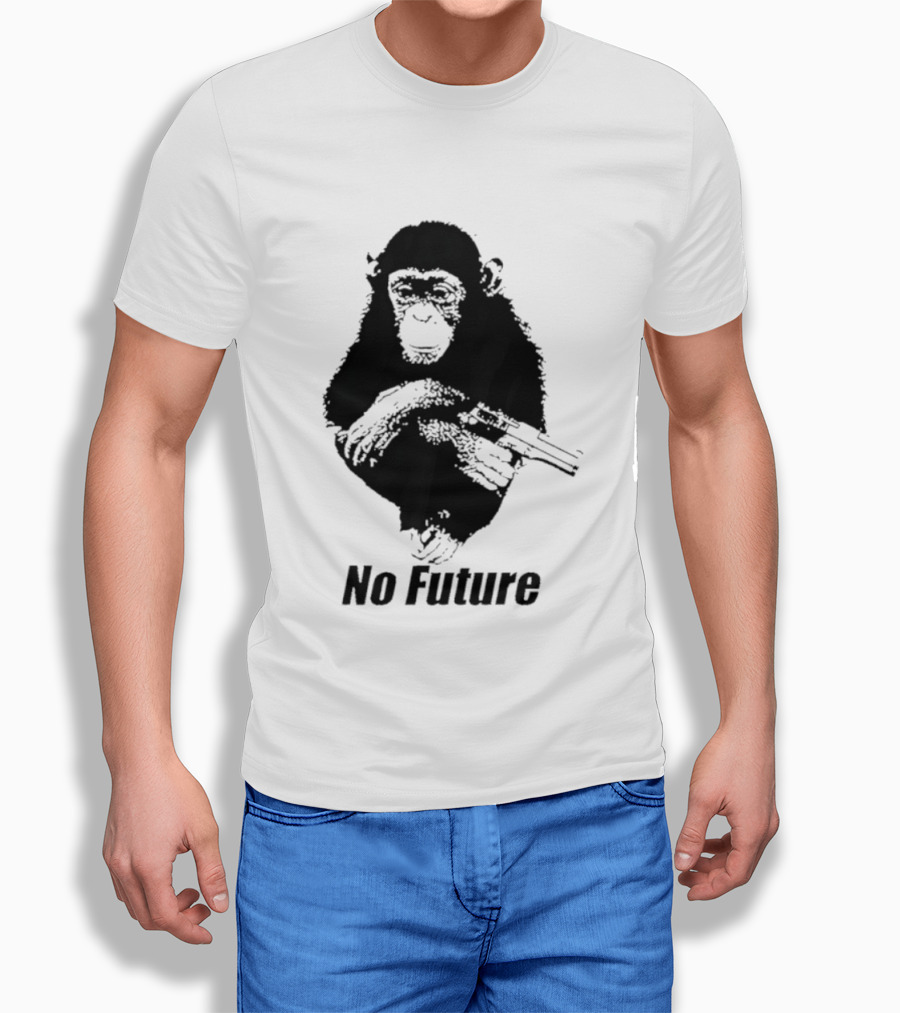 Monkey No Future With Gun T-Shirt