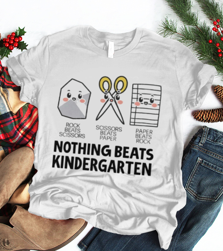 Rock Paper Scissors Kindergarten Fun Play Nothing Beats T-Shirt