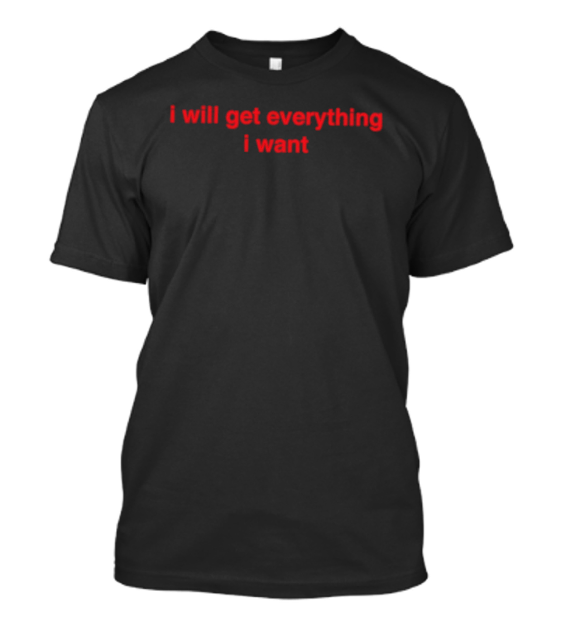 I Will Get Everything I Want Manifestation Red T-Shirt